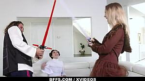 Star Wars porn parody featuring a group of geeks in costumes