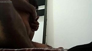 Black college couple enjoys amateur sex in dorm