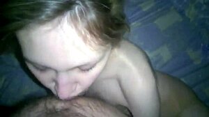 Black wife gives a blowjob in this amateur video