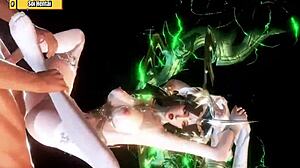 Hentai 3D: Zeița Lanternelor Verzi și fundul ei mare