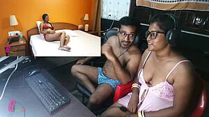 Desi karısı, Bengali sesli Hint pornosunda otel odasında sikişiyor